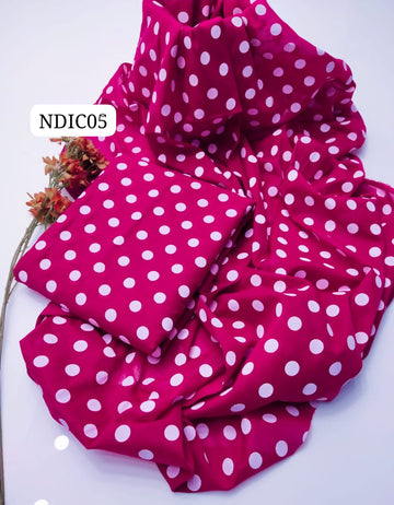 Stuff Bareeze Pure Lawn Polka Hand Paint Shirt And Trouser 2PC Dress